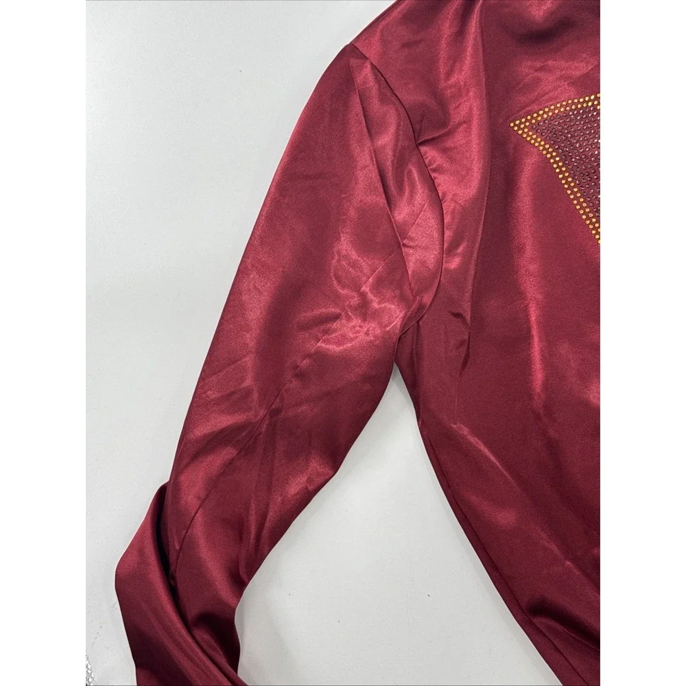 Washington Commanders Women's Satin Rhinestone Bomber Jacket NFL Size Medium